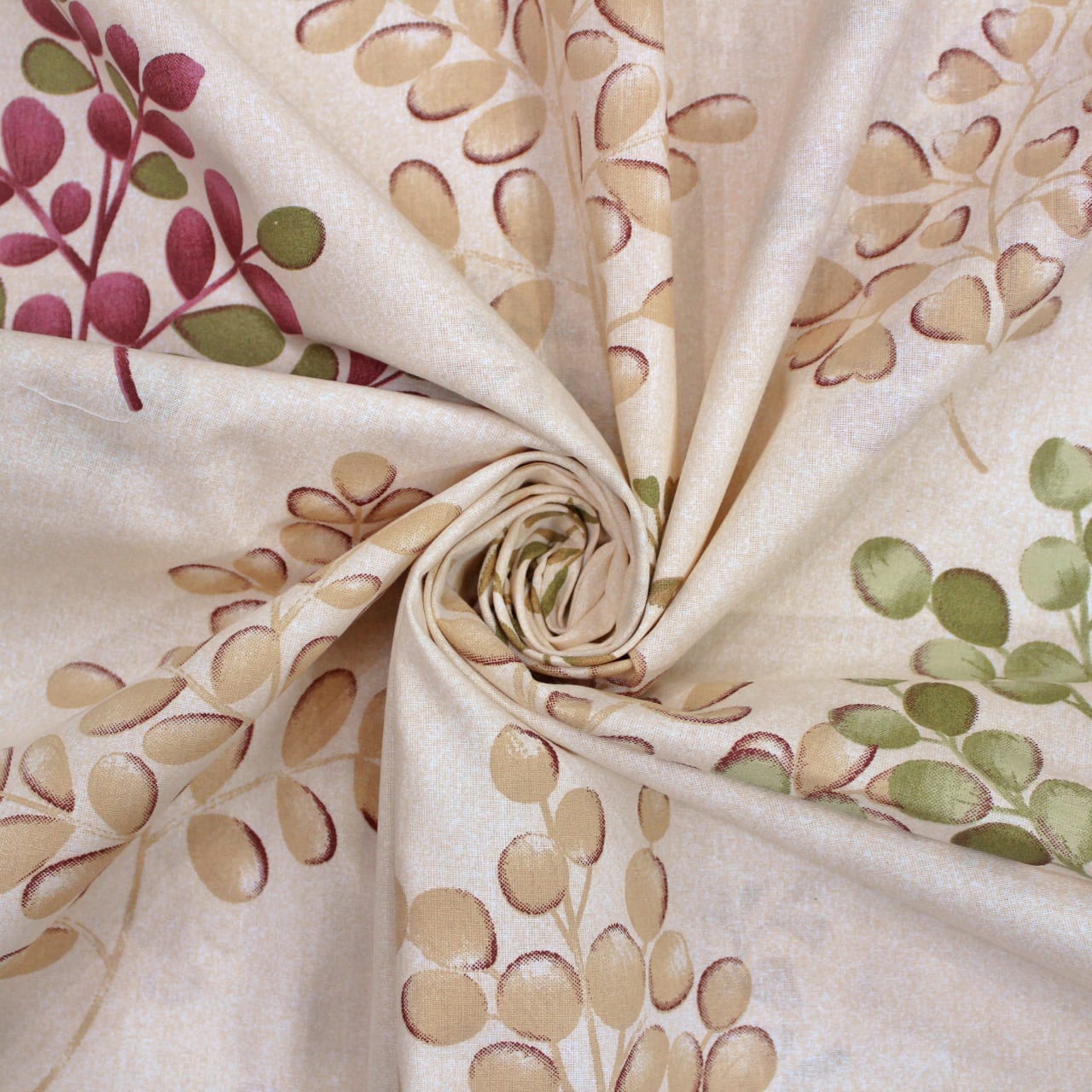 Printed Floral Cotton 250 TC Fitted Bedsheet 