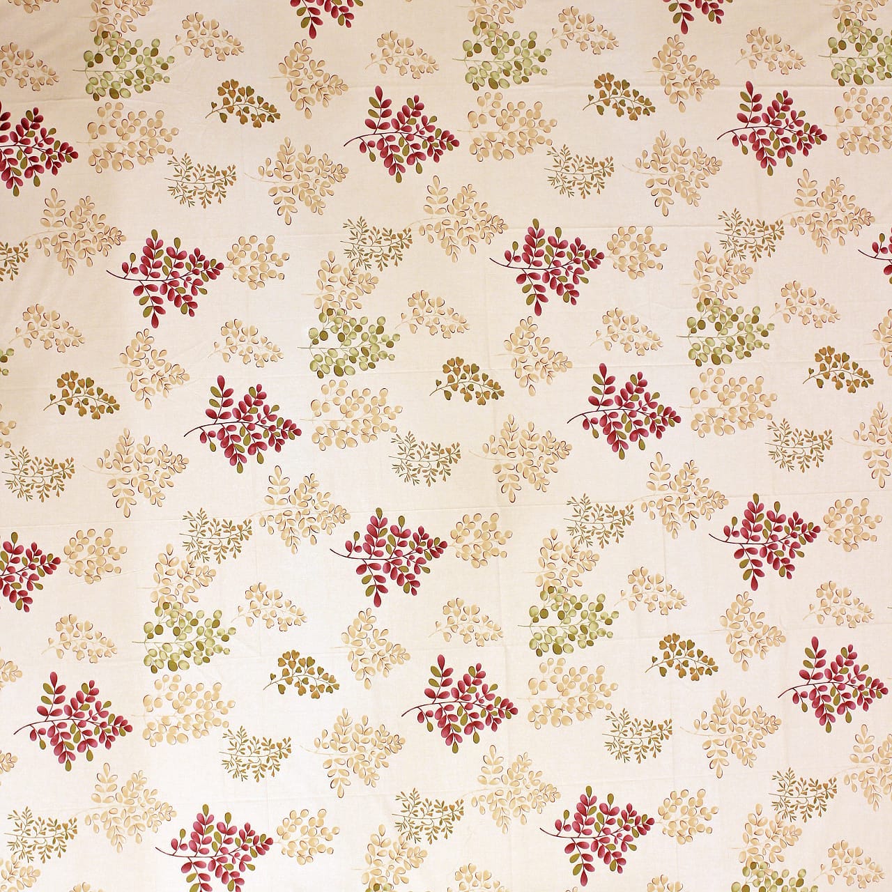 Full View Printed Floral Cotton 250 TC Fitted Bedsheet Design 