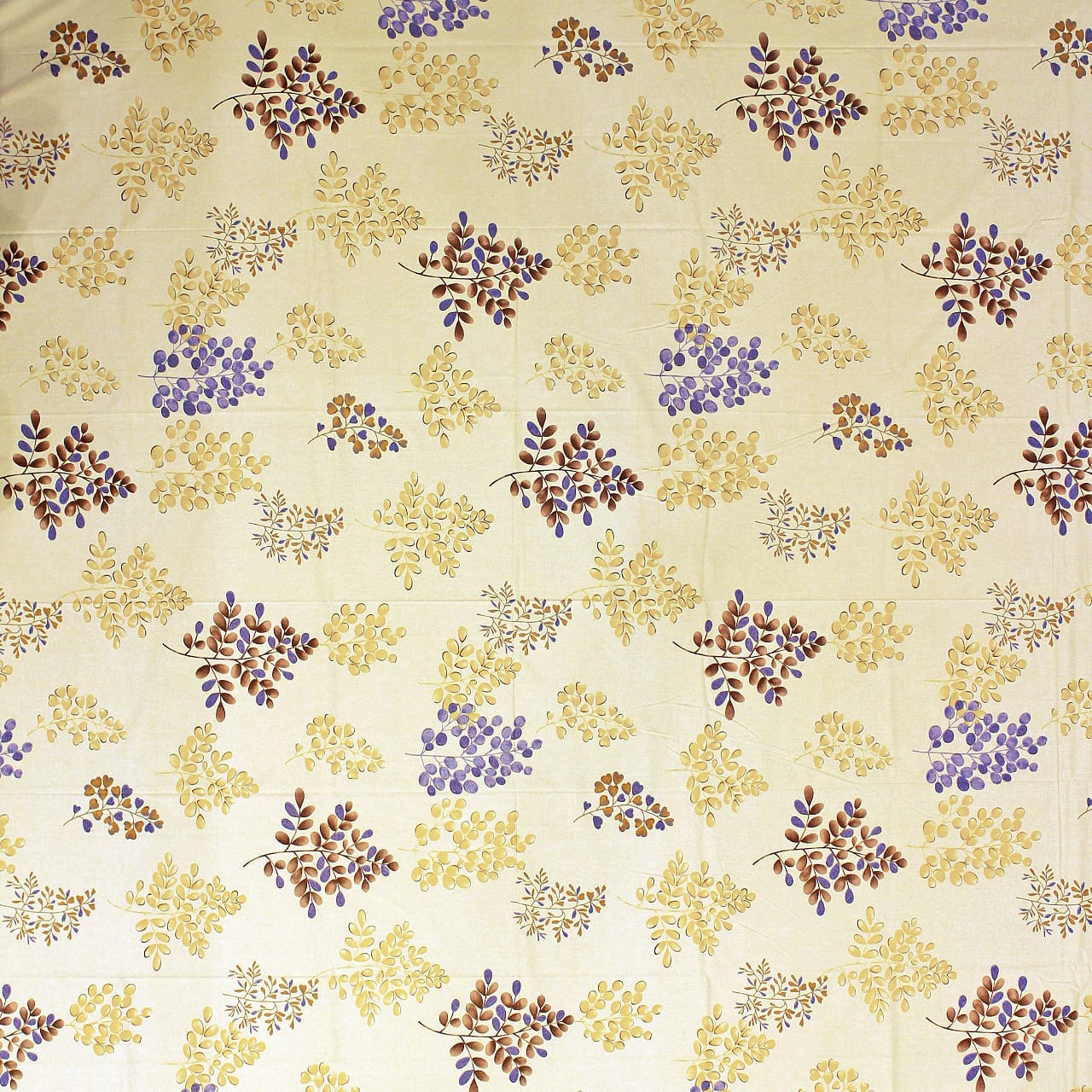 Full View Printed Floral Cotton 250 TC Fitted Bedsheet Design 