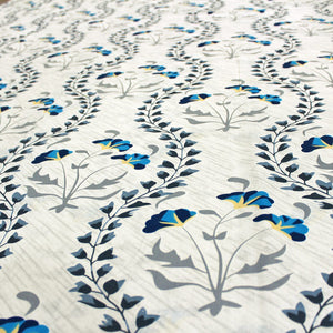 Printed Floral Cotton 250 TC Fitted Bedsheet Design 