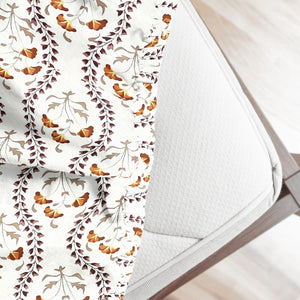 Printed Floral Cotton 250 TC Fitted Bedsheet