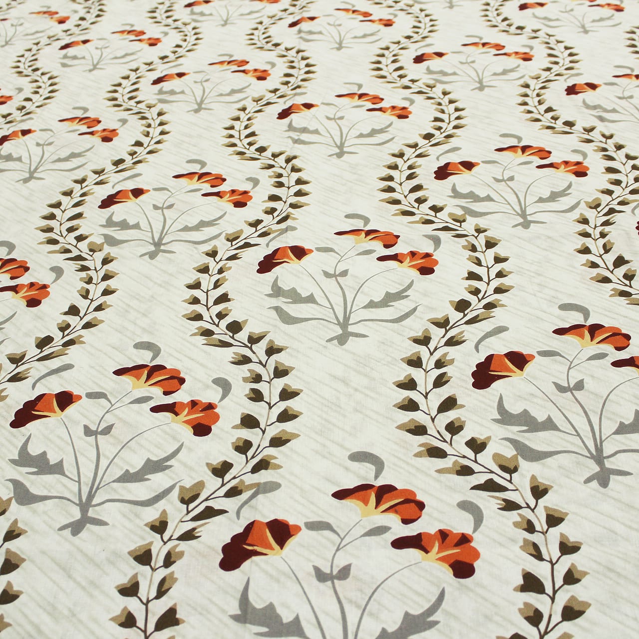 Printed Floral Cotton 250 TC Bedsheet Design 