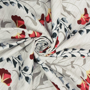 Printed Floral Cotton 250 TC Fitted Bedsheet 