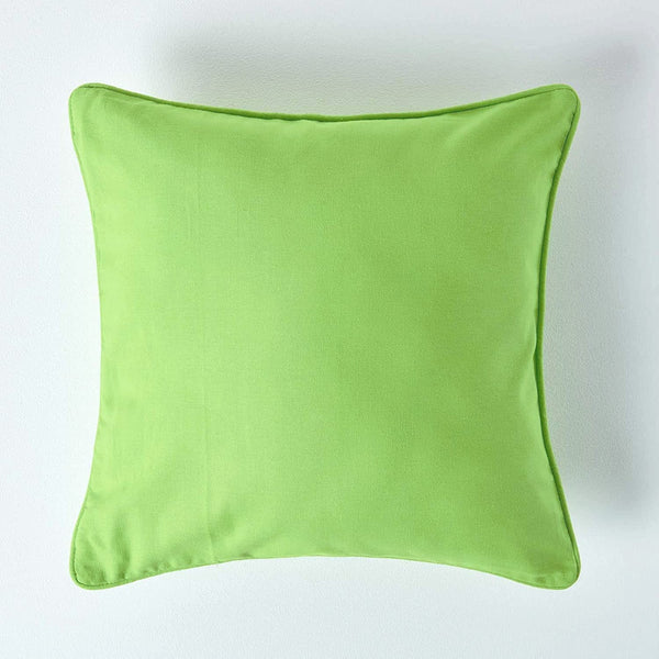 Plain Cotton Decorative Cushion Cover 1 Pc in Flourescent Green online at best prices