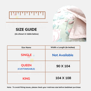 Geometrical Cotton Flat Bedsheet(300 TC) -Multicolor online in India