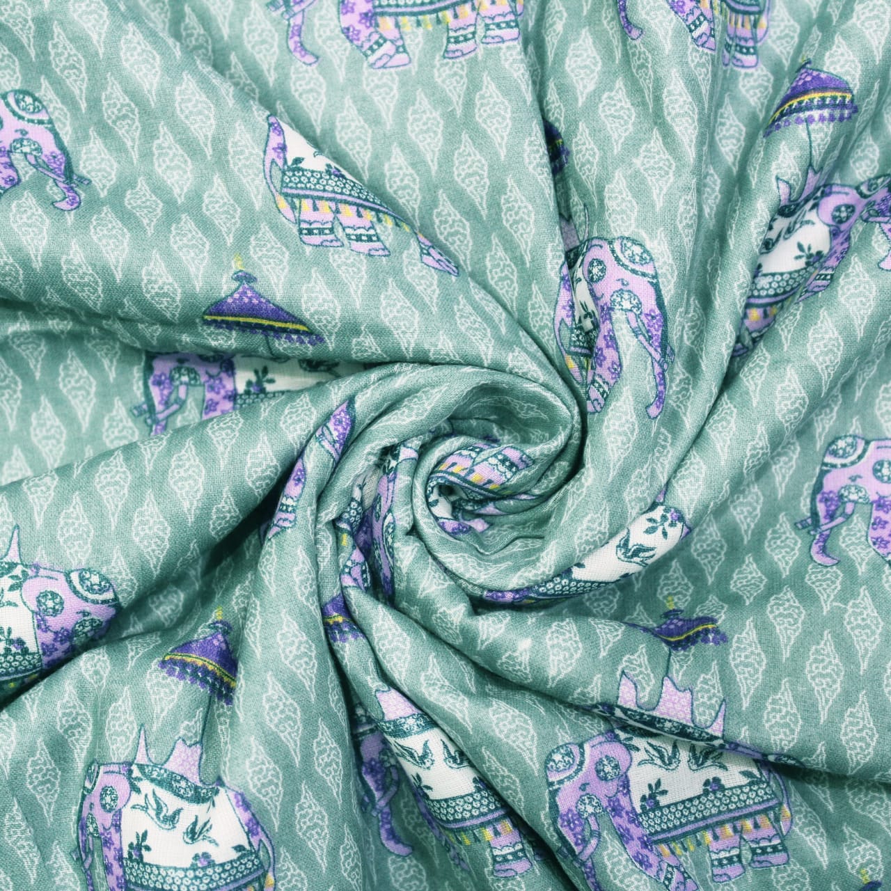 Soft Riva Traditional Print Green Cotton Dohar Online At Best Prices