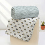 IRIS Designer Border Cotton Reversible Dohar, Grey