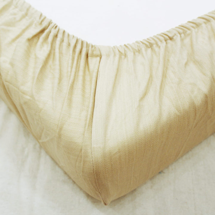 Mercerized Cotton Textured Weave Cotton Fitted Bedsheet 