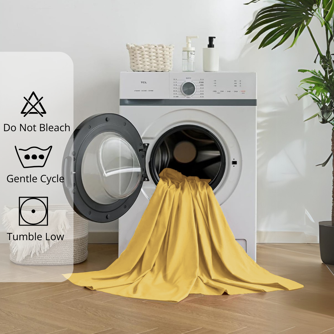 Plain Cotton Satin 400 TC Bedsheet  Machine Washable
