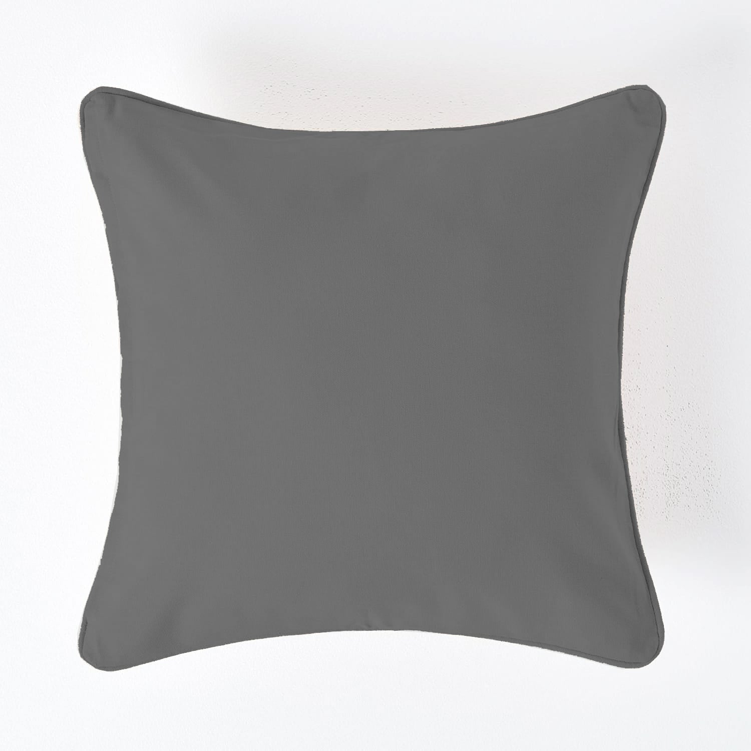 Plain Cotton Decorative Cushion Cover 1 Pc in Grey online at best prices