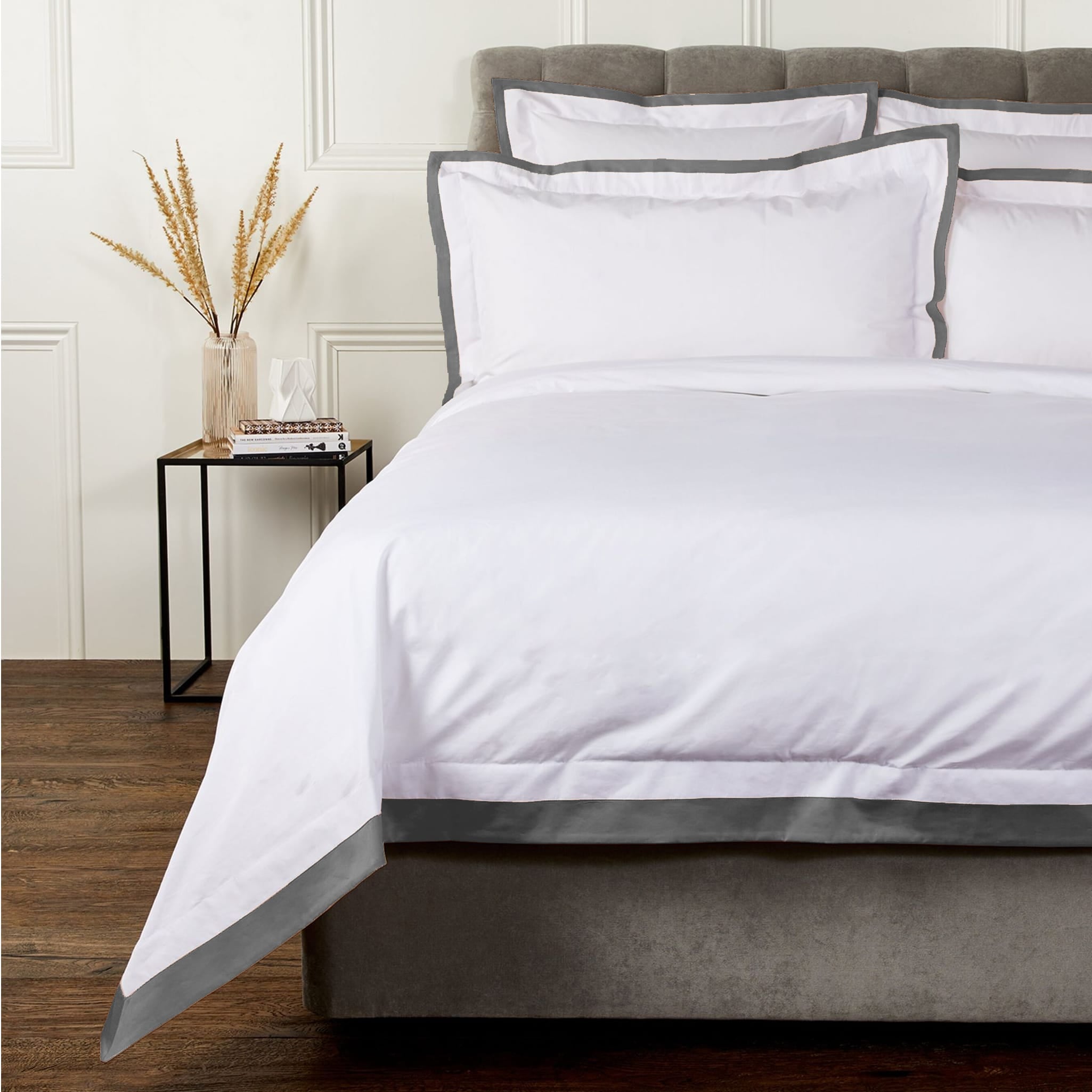 DIVINE 210 TC Cotton Dohar - White/Grey