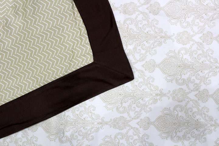 Elipsis Paisley 300 TC Cotton Satin Dohar Comforter In Beige At Best Prices