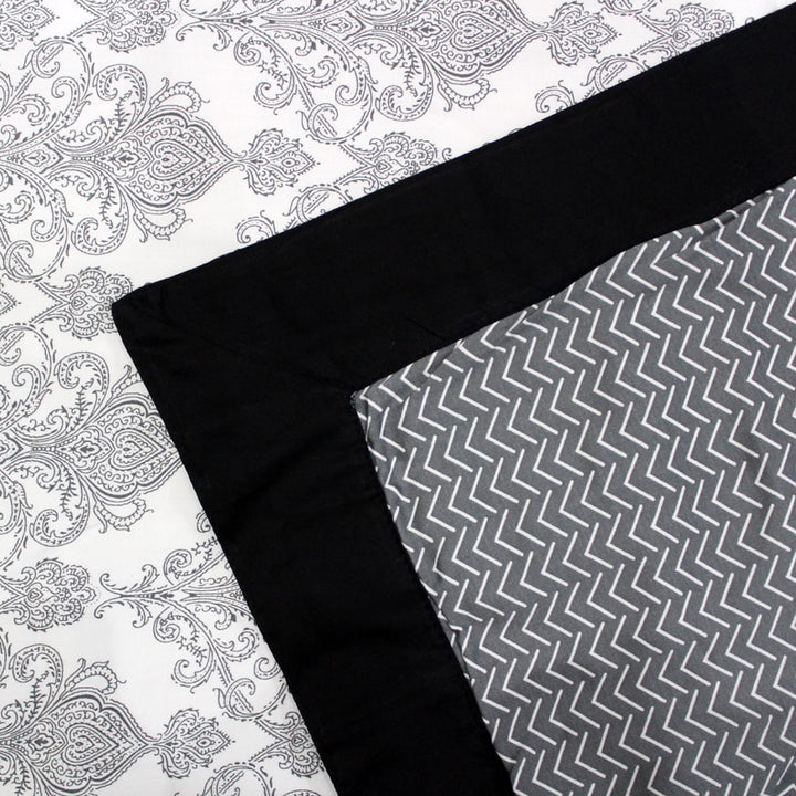 Elipsis Paisley 300 TC Cotton Satin Dohar/Comforter, Grey