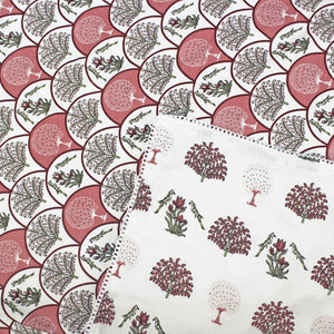 IRIS Designer Border Cotton Reversible Dohar, Magenat