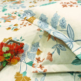 Floral 210 TC cotton fitted bedsheet with pillow covers