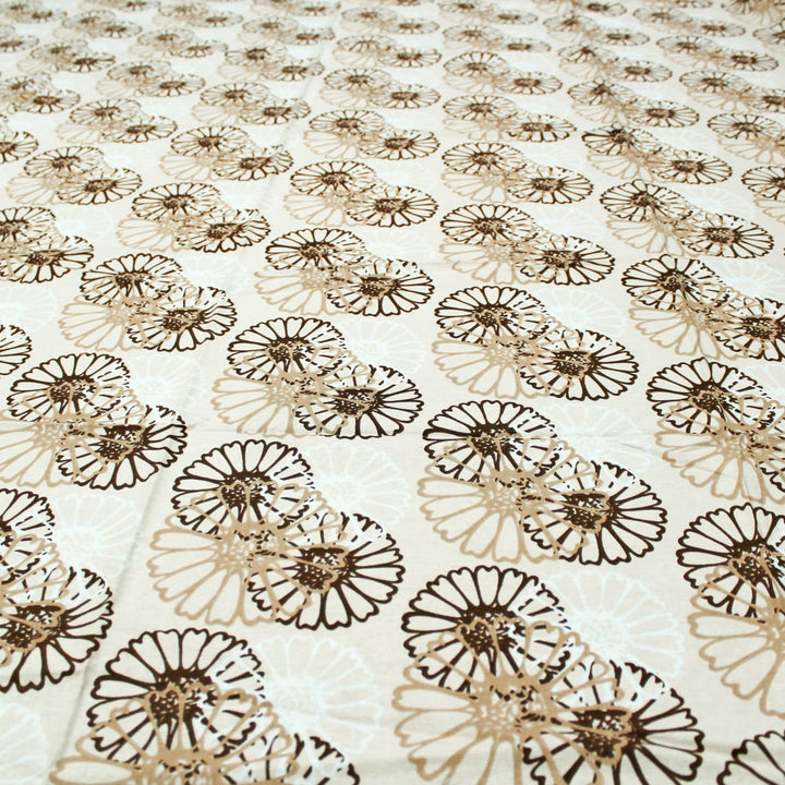 Printed Floral Cotton 144 TC Fitted Bedsheet Design 