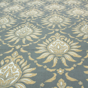Full View Printed Floral Cotton 144 TC Fitted Bedsheet Design 