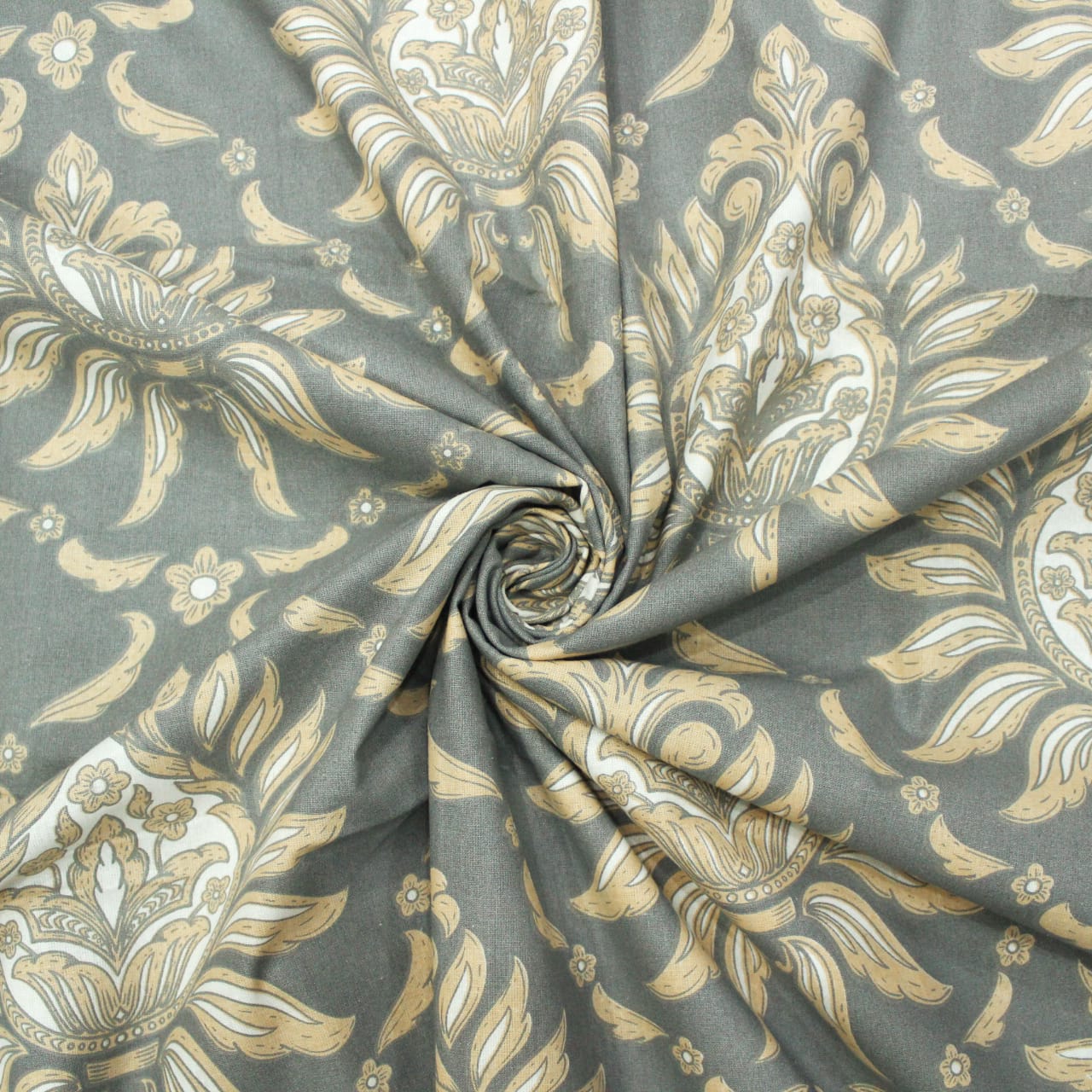 Printed Floral Cotton 144 TC Fitted Bedsheet 