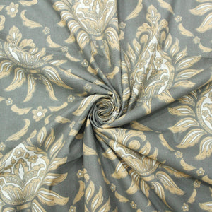 Printed Floral Cotton 144 TC Fitted Bedsheet 