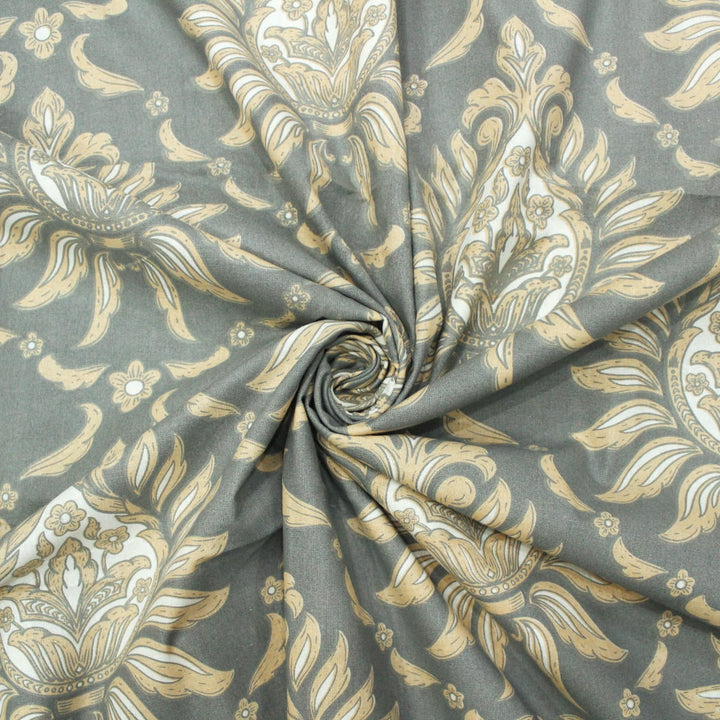 Printed Floral Cotton 144 TC Fitted Bedsheet 