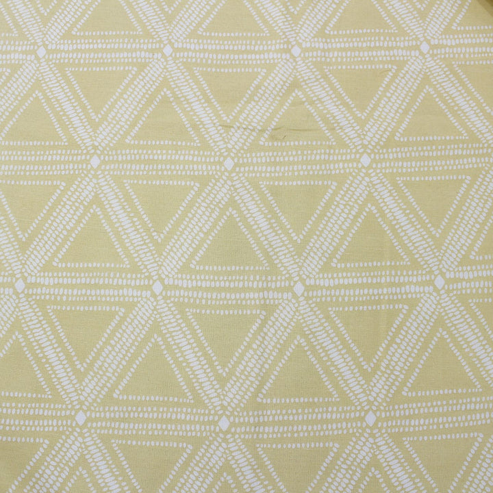 Soft Yellow Cotton Reversible Dohar with Iris Designer Border At Best Prices