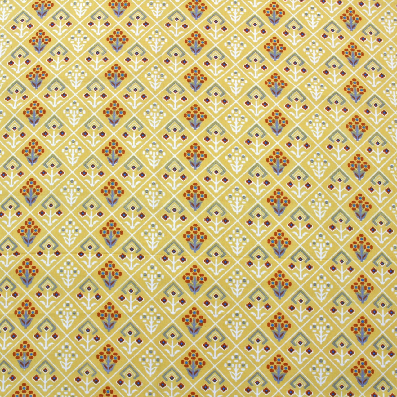 Yellow Cotton Reversible Single Dohar With Iris Designer Border At Best Prices