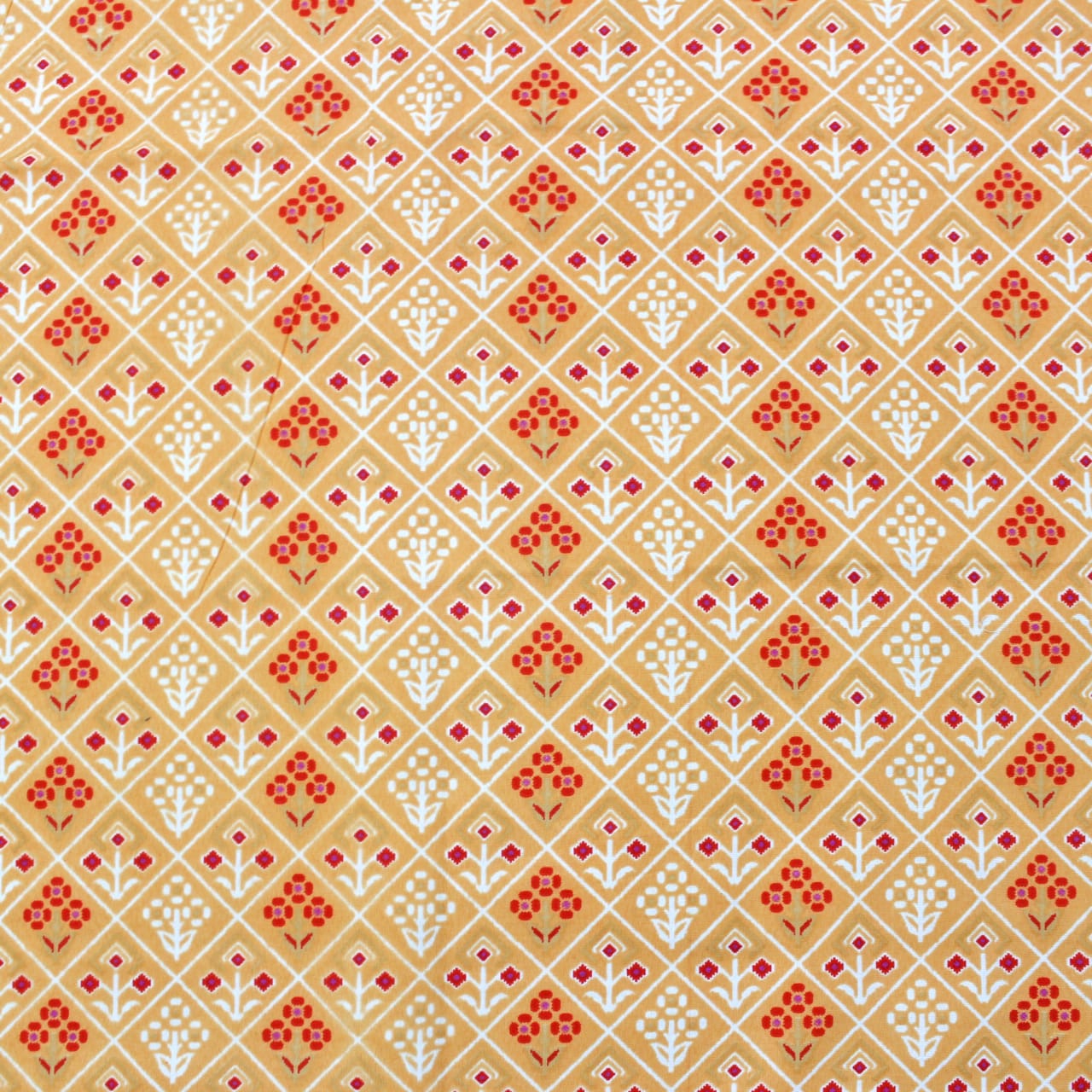 Soft Orange Cotton Reversible Dohar with Iris Designer Border At Best Prices