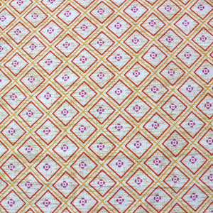 Soft Orange Cotton Reversible Dohar with Iris Designer Border At Best Prices