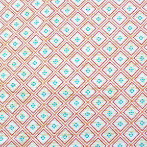 Soft Peach Cotton Reversible Dohar with Iris Designer Border At Best Prices