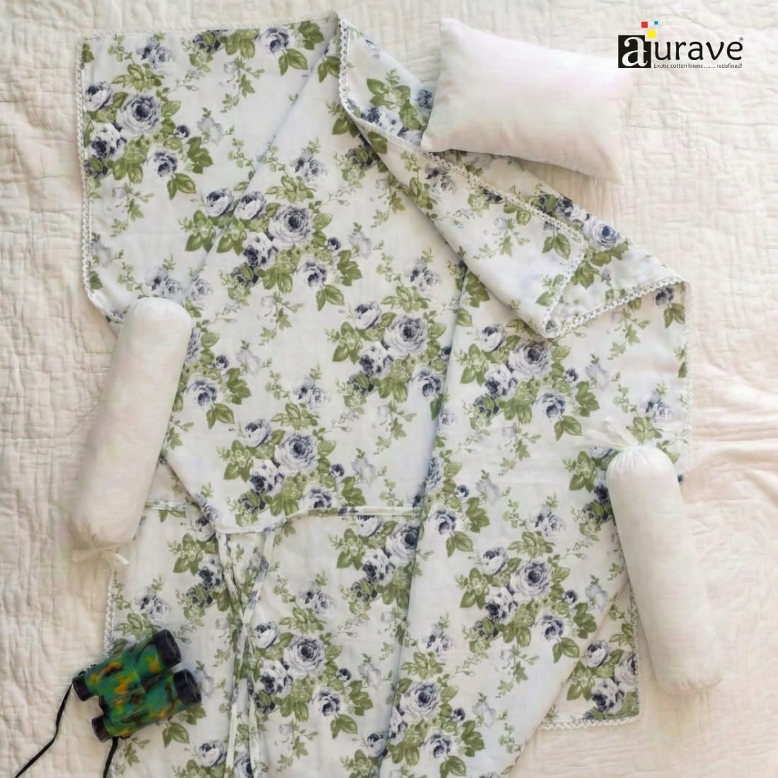 Cotton Baby Dohar Blanket - Green (0 to 24 months)
