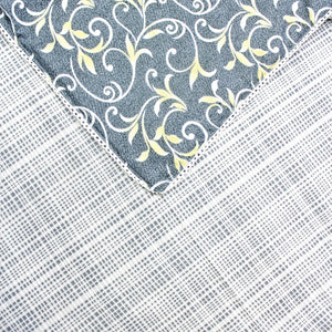 Grey Cotton Reversible Single Dohar With Iris Designer Border At Best Prices