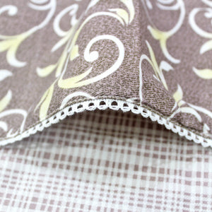 Soft Brown Cotton Reversible Dohar with Iris Designer Border At Best Prices