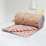 IRIS Designer Border Cotton Reversible Dohar, Peach