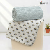 IRIS Designer Border Cotton Reversible Dohar, Grey
