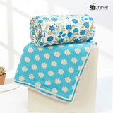 IRIS Designer Border Cotton Reversible Dohar, Blue