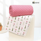 IRIS Designer Border Cotton Reversible Dohar, Magenta