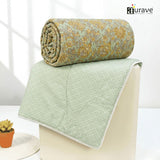 IRIS Designer Border Cotton Reversible Dohar, Mustard