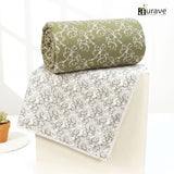 IRIS Designer Border Cotton Reversible Dohar, Sage Green