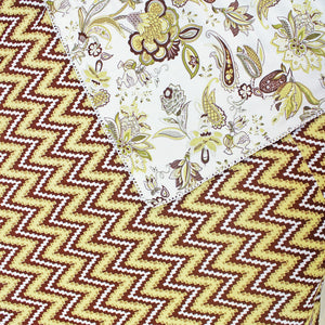 IRIS Designer Border Cotton Reversible Dohar, Mustard