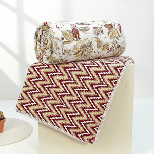 IRIS Designer Border Cotton Reversible Dohar, Rust