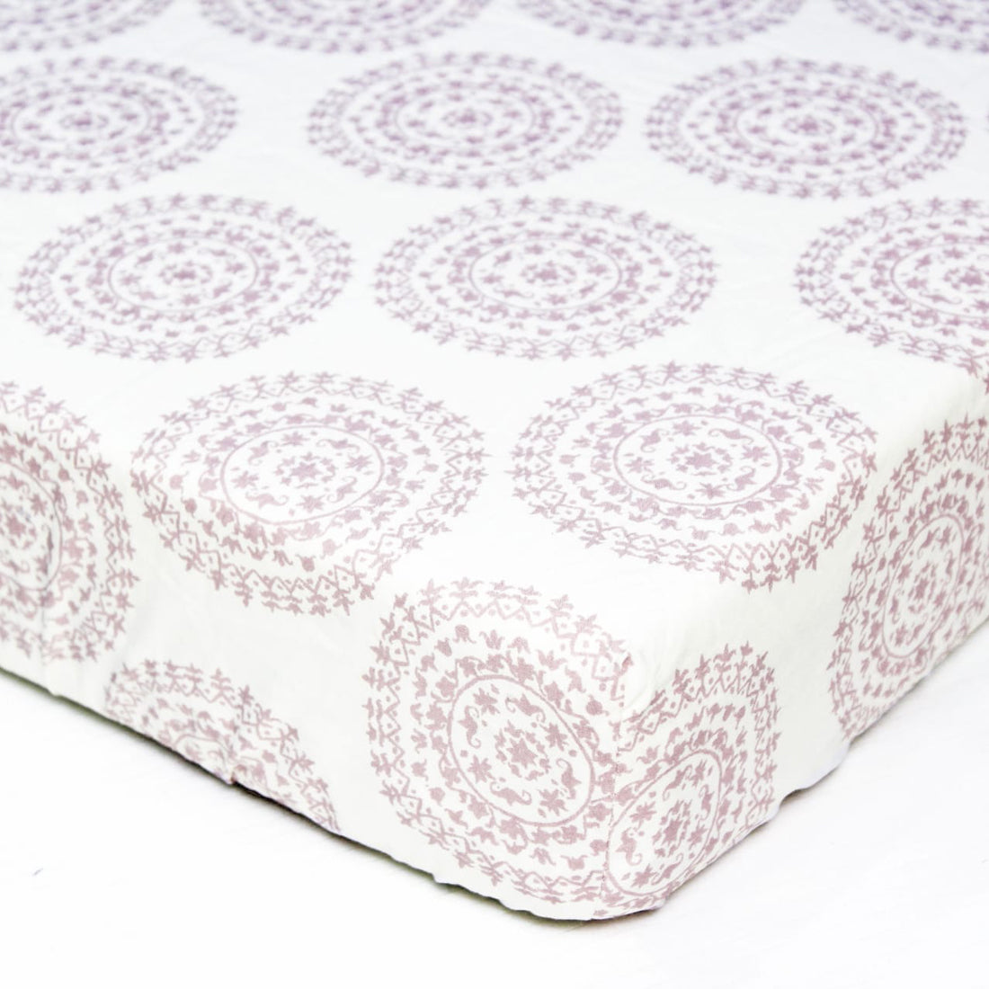 MELANGE 100% Cotton Baby Cot Fitted Bedsheet - Burgundy