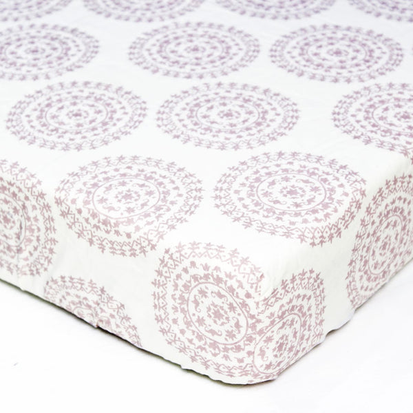 MELANGE 100% Cotton Baby Cot Fitted Bedsheet - Burgundy