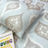 Printed Floral Cotton 300 TC Bedsheet with Pillow Covers - Blue