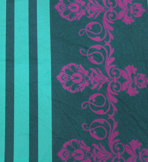 Printed Stripe Cotton 250 TC Fitted Bedsheet Design 