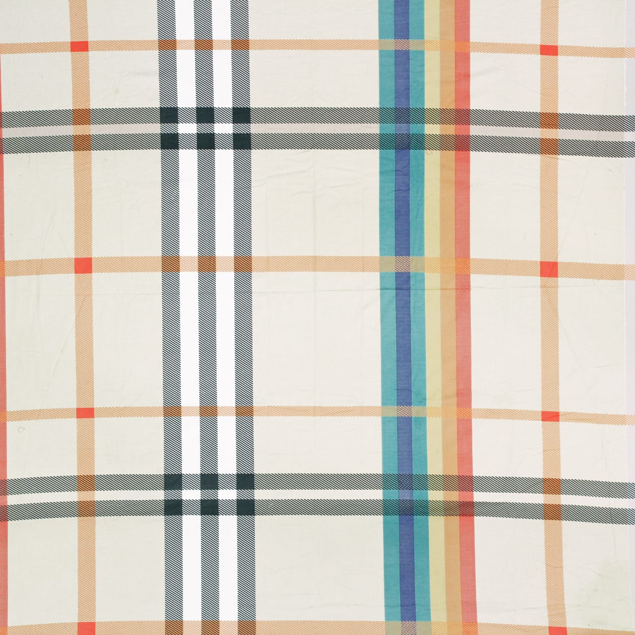 Soft Check Print 250 TC Fitted Bedsheet In Multicolor At Best Prices