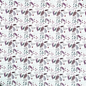 Soft Cotton Floral Print 250 TC Fitted Bedsheet In Burgundy Online In India