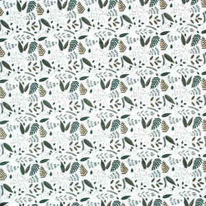 Soft Cotton Floral Print 250 TC Fitted Bedsheet In Green Online In India