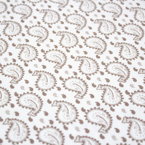 Soft 250 TC Printed Floral Cotton Fitted Bedsheet in Brown online at best prices