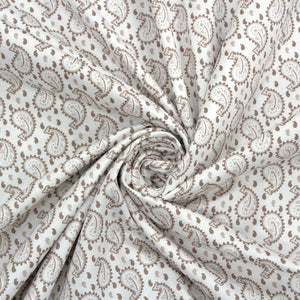 Soft 250 TC Printed Floral Cotton Fitted Bedsheet in Brown online at best prices