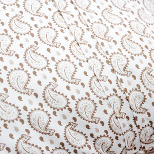 Soft 250 TC Printed Floral Cotton Fitted Bedsheet in Brown online at best prices